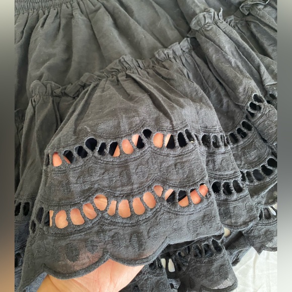 Seven Wonders Alannah Short Cotton Skirt Black Lined Size US 4 fits like XS - Picture 8 of 15